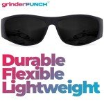 GrinderPUNCH Super Dark Black Biker Sunglasses