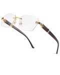 Rimless Rectangle Designer Sunglasses for All