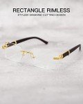 Rimless Rectangle Designer Sunglasses for All