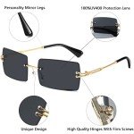 Trendy Rimless Rectangle Sunglasses for All