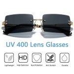 Trendy Rimless Rectangle Sunglasses for All