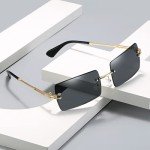 Trendy Rimless Rectangle Sunglasses for All