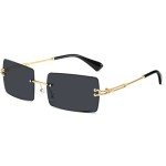 Trendy Rimless Rectangle Sunglasses for All