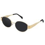 Trendy Retro Oval Gold Sunglasses for All