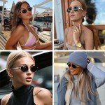 Trendy Retro Oval Gold Sunglasses for All