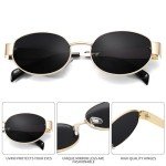 Trendy Retro Oval Gold Sunglasses for All