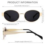Trendy Retro Oval Gold Sunglasses for All