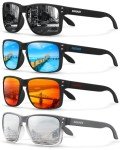 KUGUAOK Polarized Matte Square Sunglasses for Everyone