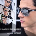 KUGUAOK Polarized Matte Square Sunglasses for Everyone