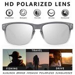 KUGUAOK Polarized Matte Square Sunglasses for Everyone