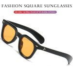 Trendy Black Square Sunglasses for Men and Women
