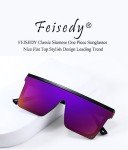 Trendy Flat Top Oversized UV400 Sunglasses