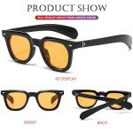 Trendy Black Square Sunglasses for Men and Women