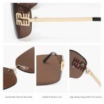 Trendy Rimless Y2K Shield Sunglasses for All