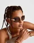 Trendy Rimless Y2K Shield Sunglasses for All