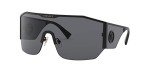 Versace Men's Black Frame Sunglasses with Grey Lenses