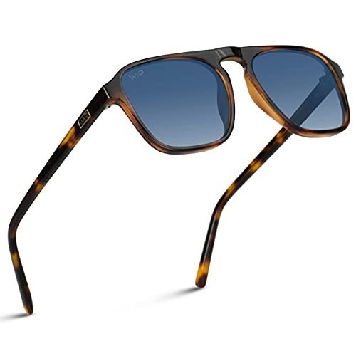 Polarized Tortoise Brown Aviator Sunglasses for Men