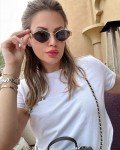 Hexagon Retro Gold Metal Sunglasses for Women