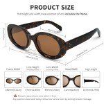 Zeelool Retro Oval UV400 Polarized Sunglasses for Women