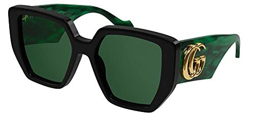 Gucci GG0956S Black/Green Geometric Sunglasses