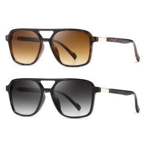Trendy Retro Rectangle Frame Sunglasses K1649
