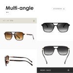 Trendy Retro Rectangle Frame Sunglasses K1649