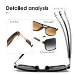 Trendy Retro Rectangle Frame Sunglasses K1649