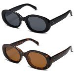 Retro Oval Polarized Sunglasses for Stylish Women & Men
