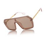 Feisedy Retro Rimless Sunglasses for Men & Women