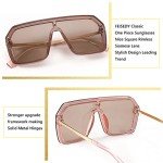 Feisedy Retro Rimless Sunglasses for Men & Women