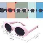 FEISEDY Retro Oval Clout Sunglasses for Everyone
