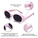 FEISEDY Retro Oval Clout Sunglasses for Everyone