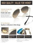 LUENX UV400 Polarized Aviator Sunglasses for Everyone