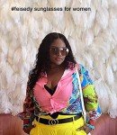 Feisedy Retro Rimless Sunglasses for Men & Women