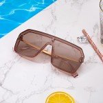 Feisedy Retro Rimless Sunglasses for Men & Women