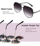 EYERNO Mirrored Aviator Sunglasses for Men & Women