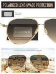 LUENX UV400 Polarized Aviator Sunglasses for Everyone