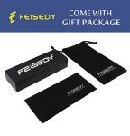 FEISEDY Retro Oval Clout Sunglasses for Everyone