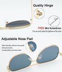 EYERNO Mirrored Aviator Sunglasses for Men & Women