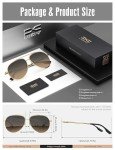 LUENX UV400 Polarized Aviator Sunglasses for Everyone