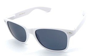 Vintage 80's Style White and Smoke Sunglasses