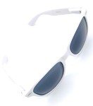 Vintage 80's Style White and Smoke Sunglasses