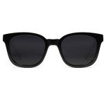 SOJOS Retro Square Polarized Sunglasses - Black