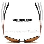 ZHILE Polarized Rectangular Metal Frame Sunglasses