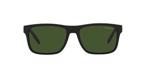 Matte Black ARNETTE Men's Sunglasses with Dark Green Lenses