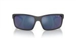 ARNETTE Men's Black Rubber Sunglasses with Blue Lenses