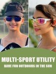 Polarized Mirrored Sports Sunglasses for UV Protection