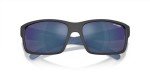 ARNETTE Men's Black Rubber Sunglasses with Blue Lenses