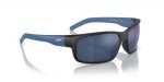 ARNETTE Men's Black Rubber Sunglasses with Blue Lenses