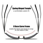 ZHILE Polarized Rectangular Metal Sunglasses - Classic Black